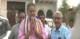 हरियाणा के शिक्षा मंत्री रामविलाश शर्मा का लोगों ने किया जोरदार स्वागत