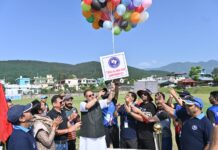 कैबिनेट मंत्री गणेश जोशी ने प्रथम अखिल भारतीय राज्य स्टेट टी-20 क्रिकेट प्रतियोगिता का किया उद्घाटन।