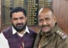 पदभार ग्रहण करने पर युवा समाजसेवी ने नए कोतवाली प्रभारी निरीक्षक का किया स्वागत