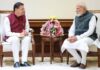 मुख्यमंत्री पुष्कर सिंह धामी ने आज नई दिल्ली में प्रधानमंत्री नरेन्द्र मोदी से शिष्टाचार भेंट की
