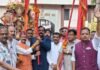 नगर की सबसे पुरानी श्रीरामलीला समिति (बीटी) ने 107-वीं रामलीला के शुभारंभ से पूर्व निकाली श्री हनुमान जी की भव्य पताका शोभायात्रा
