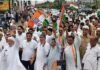 वोट चोरी के आरोप को लेकर कांग्रेस पार्टी ने निकाला मार्च,पुतला फूंक दिया ज्ञापन