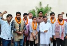 एनएसयूआई के निर्वाचित पदाधिकारियों का पूर्व मेयर गौरव गोयल ने किया स्वागत,कहा पार्टी को मिलेगी मजबूती